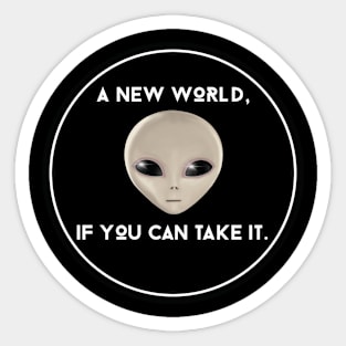 Alien Invitation Sticker